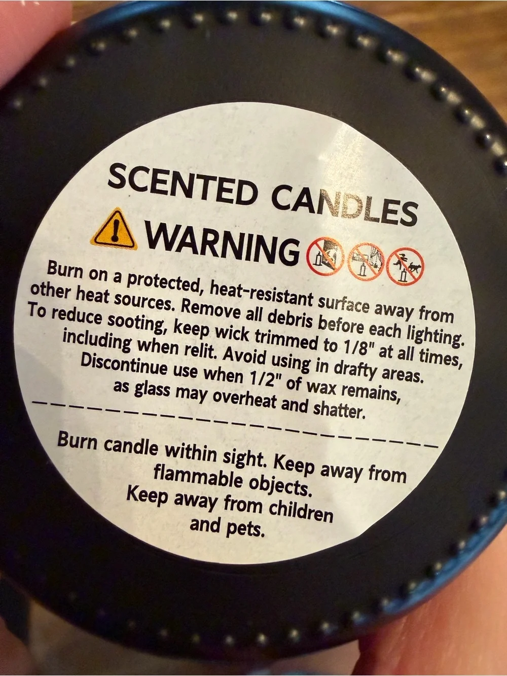 New soy wax cotton wick reusable glass jar candle Halloween black bats screw cap